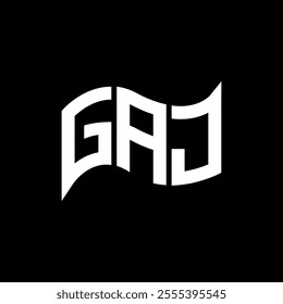 GAJ logo design, GAJ simple and modern logo. GAJ luxurious alphabet design  
