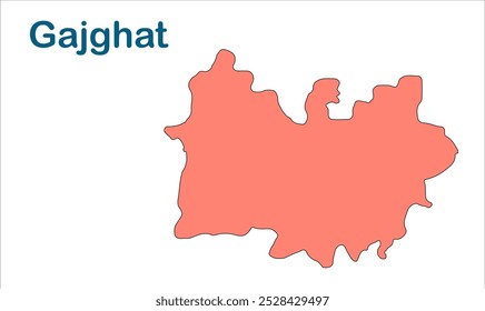 Mapa de subdivisão de Gajghat, Distrito de Muzaffarpur, Estado de Bihar, República da Índia, Governo de Bihar, Território indiano, Índia Oriental, política, aldeia, turismo