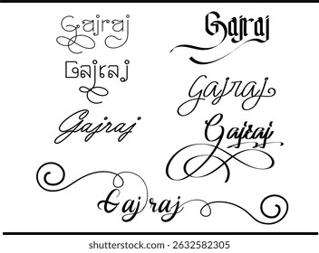Gajraj Ornate Typography Custom Monogram for Premium Branding, Gajraj Luxury Crest Handcrafted Calligraphy Logo Masterpiece

  

