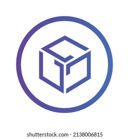 Gala Cryptocurrency token icon. GALA token symbol. Cryptocurrency vector icon. Flat Vector illustration - Vector