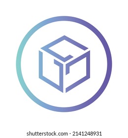 Gala Cryptocurrency token icon. GALA token symbol. Cryptocurrency vector icon. Flat Vector illustration - Vector