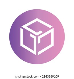 Gala Cryptocurrency token icon. GALA token symbol. Cryptocurrency vector icon. Flat Vector illustration - Vector