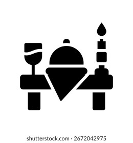 Gala Dinner Icon Glyph Vector Illustration