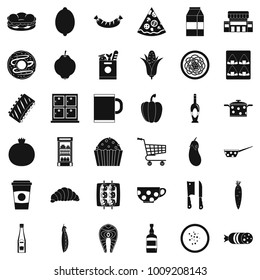 Gala dinner icons set. Simple set of 36 gala dinner vector icons for web isolated on white background