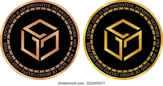 gala games virtual currency logo drawing. vectors.