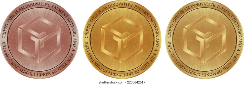 gala games virtual currency logo drawing. vectors.