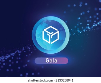 Gala Gaming Cryptocurrency Altcoin Logo, Icon Vector Illustration 