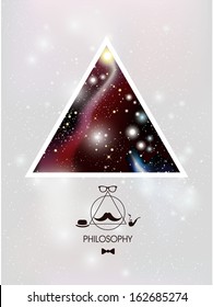 Galactic abstract composition with stars. hipster background