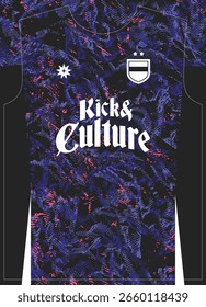 Galactic Chambers Black Purple Pattern Football Jersey Sublimation Print
