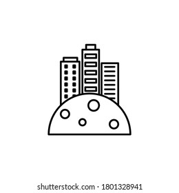 galactic city line icon. Signs and symbols can be used for web, logo, mobile app, UI, UX