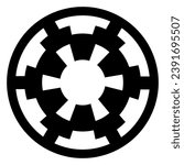 Galactic Empire emblem solid icon, star wars concept, imperium vector sign on white background, glyph style icon for mobile concept and web design. Vector graphics