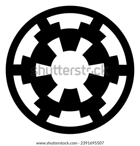 Galactic Empire emblem solid icon, star wars concept, imperium vector sign on white background, glyph style icon for mobile concept and web design. Vector graphics