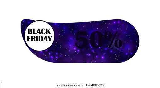 Diseño de volante galáctico. Colección de volantes de venta de Black Friday para empresas, comercio, promoción y publicidad