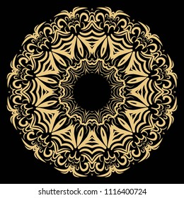 Galactic Mandala on a white background. Beautiful oriental, asian motives. Flower vector.