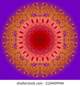 Galactic Mandala on a white background. Beautiful oriental, asian motives. Flower vector.