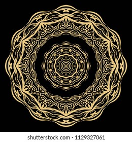 Galactic Mandala on a white background. Beautiful oriental, asian motives. Flower vector.