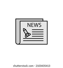 galactic newspaper line colored icon. Signs and symbols can be used for web, logo, mobile app, UI, UX on white background