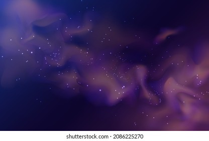 Galactic space background with stars and nebula