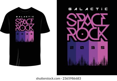 Galactic Space Rock 2035 Print Ready T Shirt Design For Man, Woman