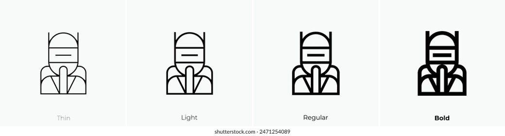 galactic traveler icon. Thin, Light Regular And Bold style design isolated on white background