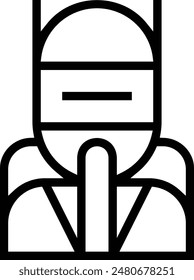 galactic traveler icon. Thin linear style design isolated on white background