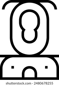 galactic traveler icon. Thin linear style design isolated on white background