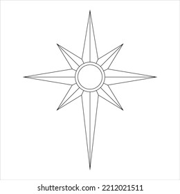Galadriel star, elven, badge, fantasy, vector, isolated, white background svg