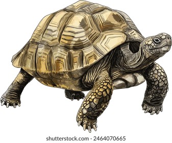 Galapagos Giant Tortoise Transparent Illustration 