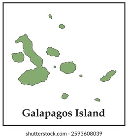 Galapagos Islands Map vector illustration design