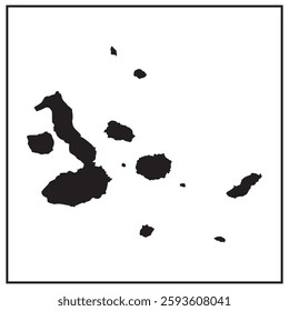 Galapagos Islands Map vector illustration design