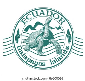 Galapagos islands stamp