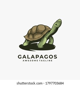 Galapagos Mascot Illustration Vector logo.