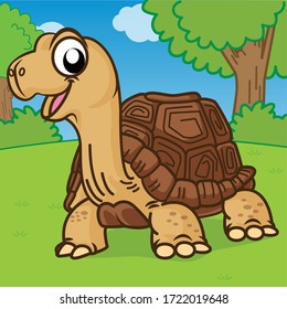 Galapagos tortoise cartoon, Animal cartoon, Cute animal