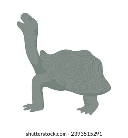 galapagos turtle statue vector isolated