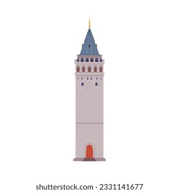 Galata Tower Ausstellungsort und Museum als traditionelle Istanbul Symbol Vektorgrafik