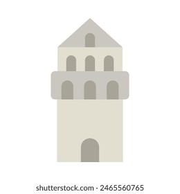 Galata Tower Flat icon Design 