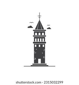 Diseño de vectores de torre de galata.