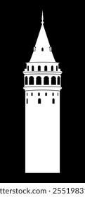 galata tower istanbul vector illustration