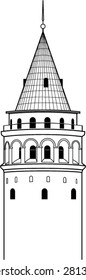Dibujo vectorial de la línea Galata