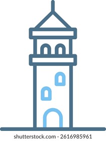 Galata Tower Line Two Colour Icon