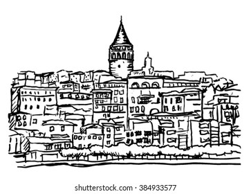 Galata Tower sketch