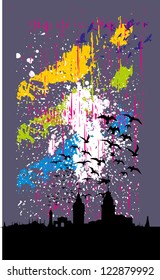 galata tower vector art