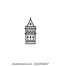 Galata Tower vector line icon icons design
