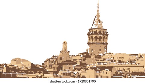 galata tower view in istanbul