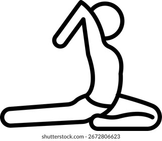 Galavasana) Design de vetor de ícone de linha