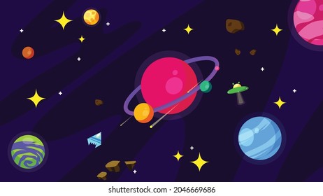 Galaxia 1 - Ilustración del fondo espacial