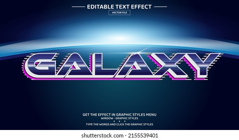 Galaxy 3D Editable Text Effect Template