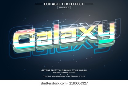 Galaxy 3D Editable Text Effect Template