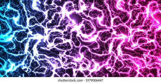 Galaxy abstract gradient pattern, Milky Way, electrical discharges, fractal texture, neural network backdrop, electricity explosion power, lightning energy background, magic pattern.