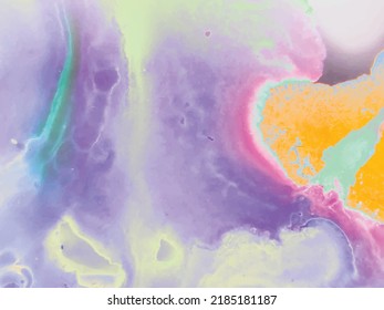 Textura abstracta de galaxia. Espacio de salpicaduras de tinta acrílica. Ilustración De Mármol Fluido. Galaxia de vectores Swirl. Fondo de la tinta del alcohol. Acuarela De Abstracto Líquido. Pintura de Holi de Color del Agua. Pintura Trippy Resumen